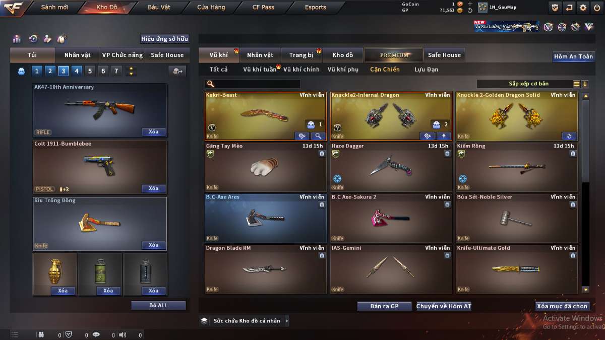 shop acc cf uy tin gia re
